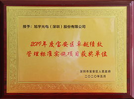寶安區卓越績效管理標準實施項目獲獎單位